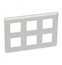 Рамка 2х3 поста, алюминий, Mosaic New Legrand 079332L