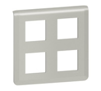 Рамка 2х2 поста, алюминий, Mosaic New Legrand 079338L