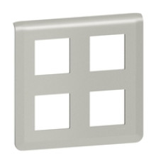 Рамка 2х2 поста, алюминий, Mosaic New Legrand 079338L