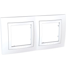 Рамка 2 поста, белый, Unica MGU2.004.18 Schneider