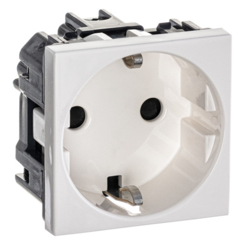 Розетка с заземлением, белый, Zenit ABB N2288 BL