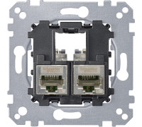 Розетка компьютерная RJ45 FTP кат. 5, двойная, Merten MTN4575-0012