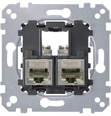 Розетка компьютерная RJ45 FTP кат. 5, двойная, Merten MTN4575-0012