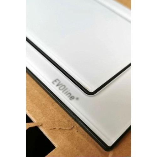 Вращающийся блок розеток 220В+USB EVOline BackFlip, белое стекло