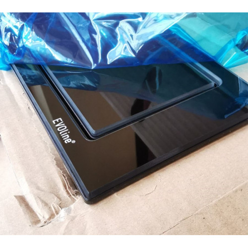 Вращающийся блок розеток 220В+USB EVOline BackFlip, черное стекло