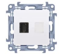 Розетка HDMI, белый, SIMON10