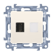 Розетка HDMI, кремовый, SIMON10