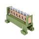 Шина земляная на din-рейку на 7 отверстий, e.bs.stand.1.7.green Enext s025006
