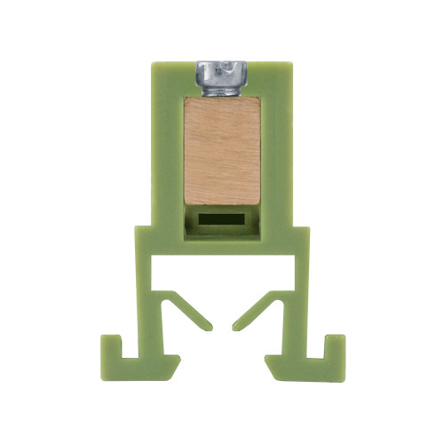 Шина земляная на din-рейку на 12 отверстий, e.bs.stand.1.12.green Enext s025008