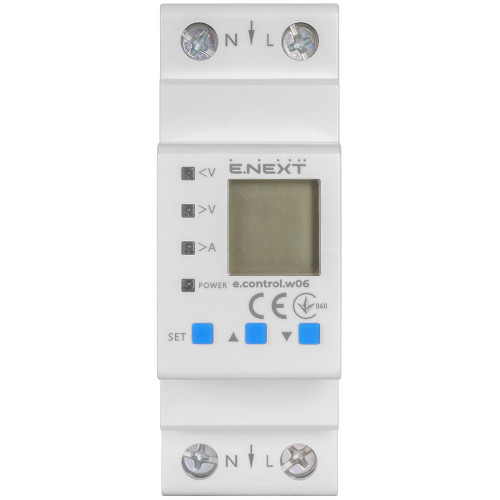 Счетчик на дин-рейку однофазный 63А электронный, e.control.w06 Enext i0310033