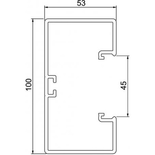 Кабель-канал 100x53 мм ПВХ, Rapid 45, OBO Bettermann 6113000