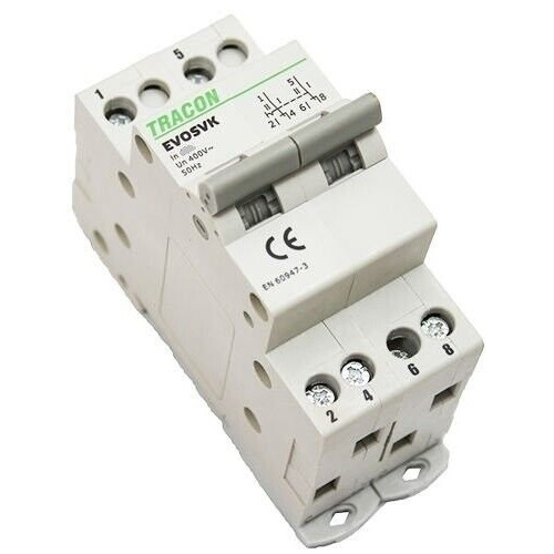 Переключатель на генератор I-0-II трехпозиционный 63 А, 2 полюса, SVK2-63 Tracon Electric