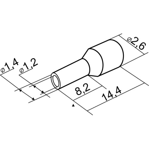 Наконечник трубчатый 0.75 мм кв, зеленый, Аско A0060010092