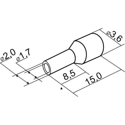 Наконечник трубчатый 1.5 мм кв, зеленый, НТ 1,5-08 Аско A0060010094