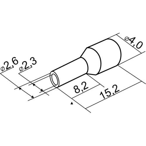 Наконечник трубчатый 2.5 мм кв, синий, НТ 2,5-08 Аско A0060010005