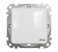 Выключатель влагозащищенный IP44, белый, Sedna Design