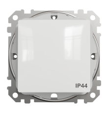 Выключатель влагозащищенный IP44, белый, Sedna Design