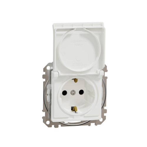 Розетка влагозащищенная IP44, белый, Sedna Design SDD211024