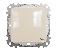 Выключатель влагозащищенный IP44, бежевый, Sedna Design