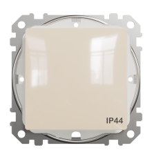 Выключатель влагозащищенный IP44, бежевый, Sedna Design
