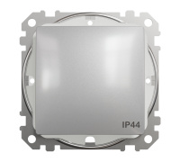 Выключатель влагозащищенный IP44, алюминий, Sedna Design