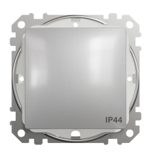Выключатель влагозащищенный IP44, алюминий, Sedna Design