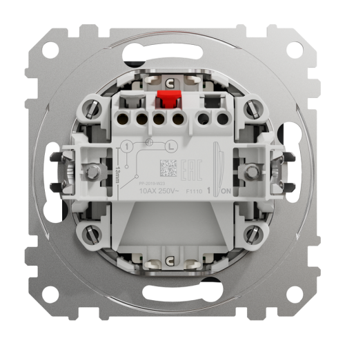 Выключатель с подсветкой 1 клавишный, черный, Sedna Design SDD114101L