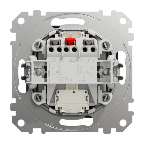 Выключатель с подсветкой 2 клавишный, черный, Sedna Design SDD114105L