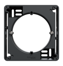 Коробка для накладного монтажа 1 пост, черный, Sedna Design