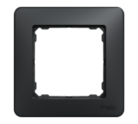Рамка 1 пост, черный, Sedna Design