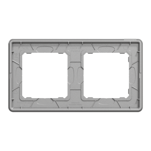 Рамка 2 поста, матовый алюминий, Sedna Design SDD370802