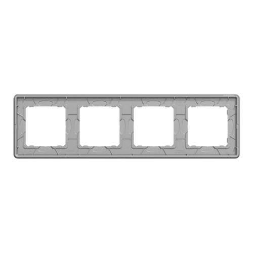 Рамка 4 поста, матовый алюминий, Sedna Design SDD370804