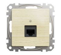 Компьютерная розетка RJ45 кат. 5е UTP, береза, Sedna Design