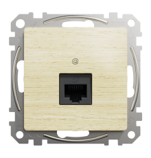 Компьютерная розетка RJ45 кат. 5е UTP, береза, Sedna Design