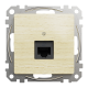 Компьютерная розетка RJ45 кат. 5е UTP, береза, Sedna Design SDD180451