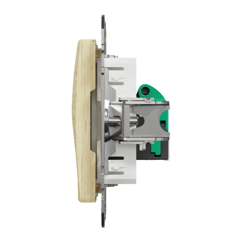 Компьютерная розетка RJ45 кат. 5е UTP, береза, Sedna Design SDD180451