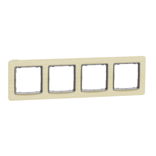 Рамка 4 поста, береза, Sedna Design SDD380804