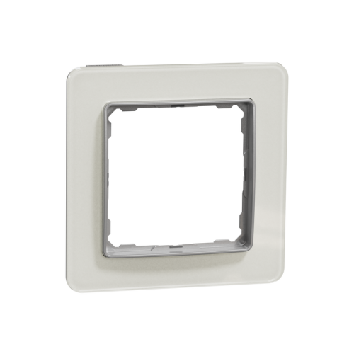 Рамка 1 пост, белое стекло, Sedna Design SDD360801