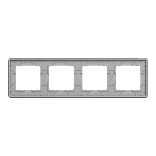 Рамка 4 поста, белое стекло, Sedna Design SDD360804