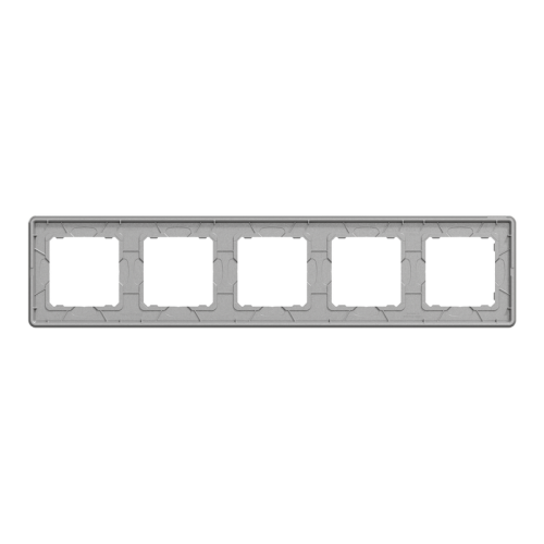 Рамка 5 постов, белое стекло, Sedna Design SDD360805