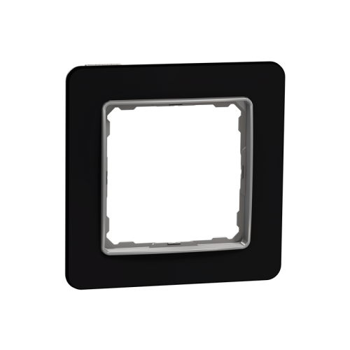 Рамка 1 пост, черное стекло, Sedna Design SDD361801