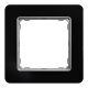 Рамка 1 пост, черное стекло, Sedna Design SDD361801