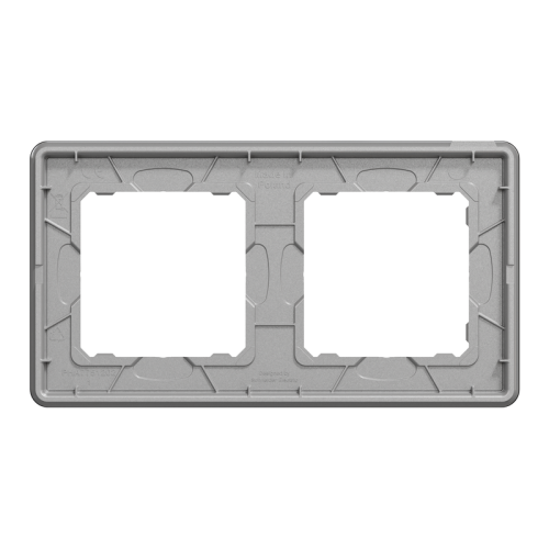 Рамка 2 поста, черное стекло, Sedna Design SDD361802