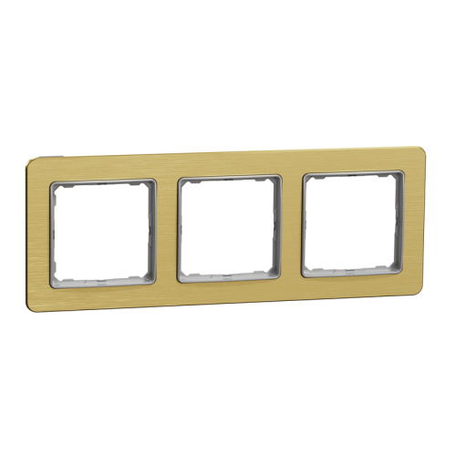 Рамка 3 поста, матовое золото, Sedna Design SDD371803