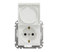 Розетка влагозащищенная IP44, белый, Sedna Design