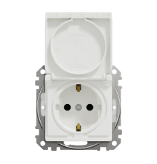Розетка влагозащищенная IP44, белый, Sedna Design