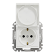 Розетка влагозащищенная IP44, белый, Sedna Design SDD211024