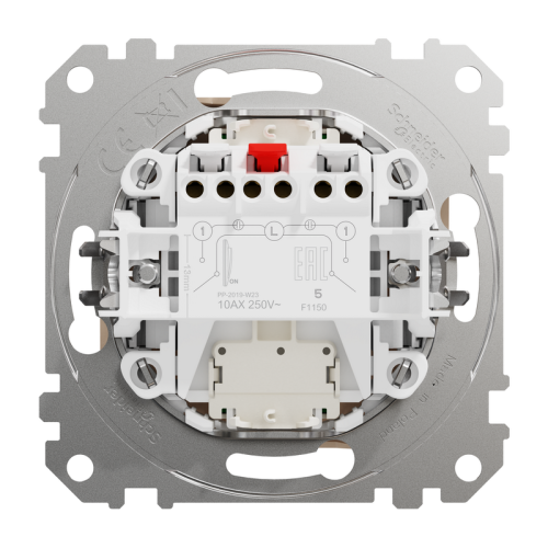 Выключатель с подсветкой 2 клавишный, бежевый, Sedna Design SDD112105L