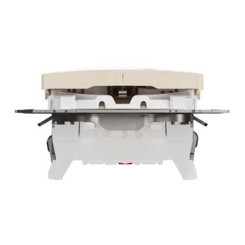 Выключатель с подсветкой 2 клавишный, бежевый, Sedna Design SDD112105L