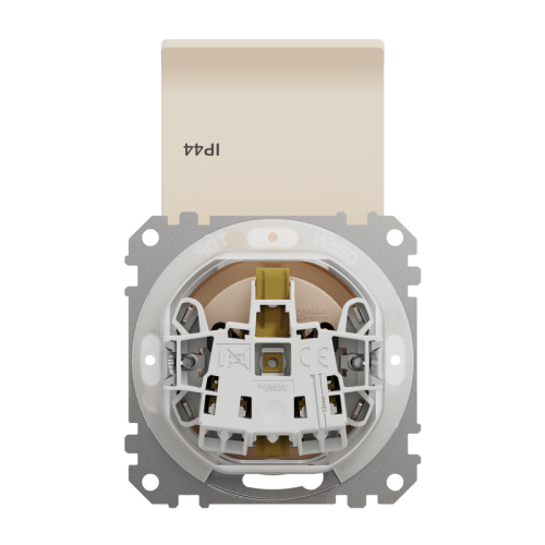 Розетка влагозащищенная IP44, бежевый, Sedna Design SDD212024